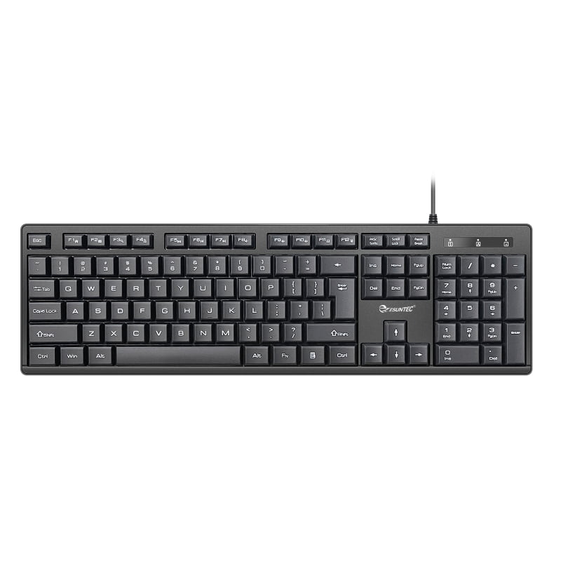 New High Quality USB Wired Standard Keyboard Computer Peripherals Customized Ergonomic Keyboard for Home Office K-109U