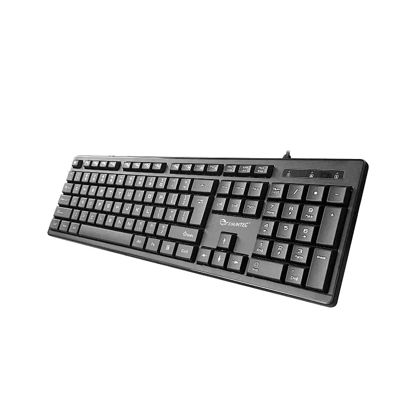 New High Quality USB Wired Standard Keyboard Computer Peripherals Customized Ergonomic Keyboard for Home Office K-109U